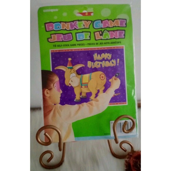 Pin the Tail on the Donkey Party Game for 16 Players Self Stick Game by Unique - Picture 3 of 3